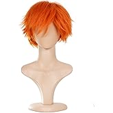 Ecvtop Wigs for Mens' Death Note Male Short Hair Wig Costume Cosplay Wigs (Orange)