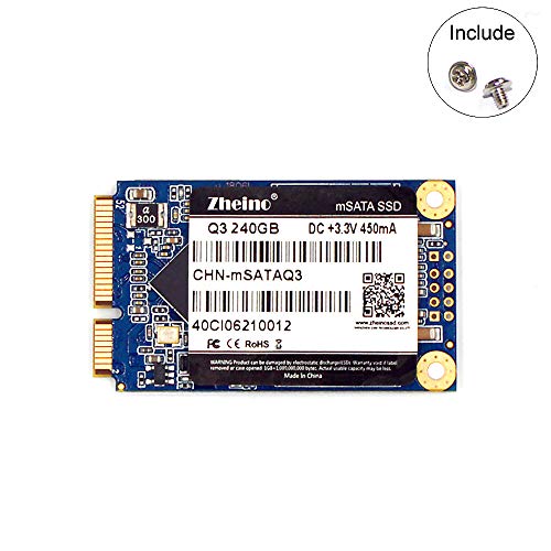 Zheino 240GB msata ssd Internal Q3 mSATA Drive Solid State Drive for Mini Pc Notebooks Tablets Pc