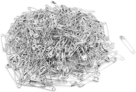 Pinwica 1000pcs Metal Clothing Trimming Fastener Clip Button Safety Pins (Siver)