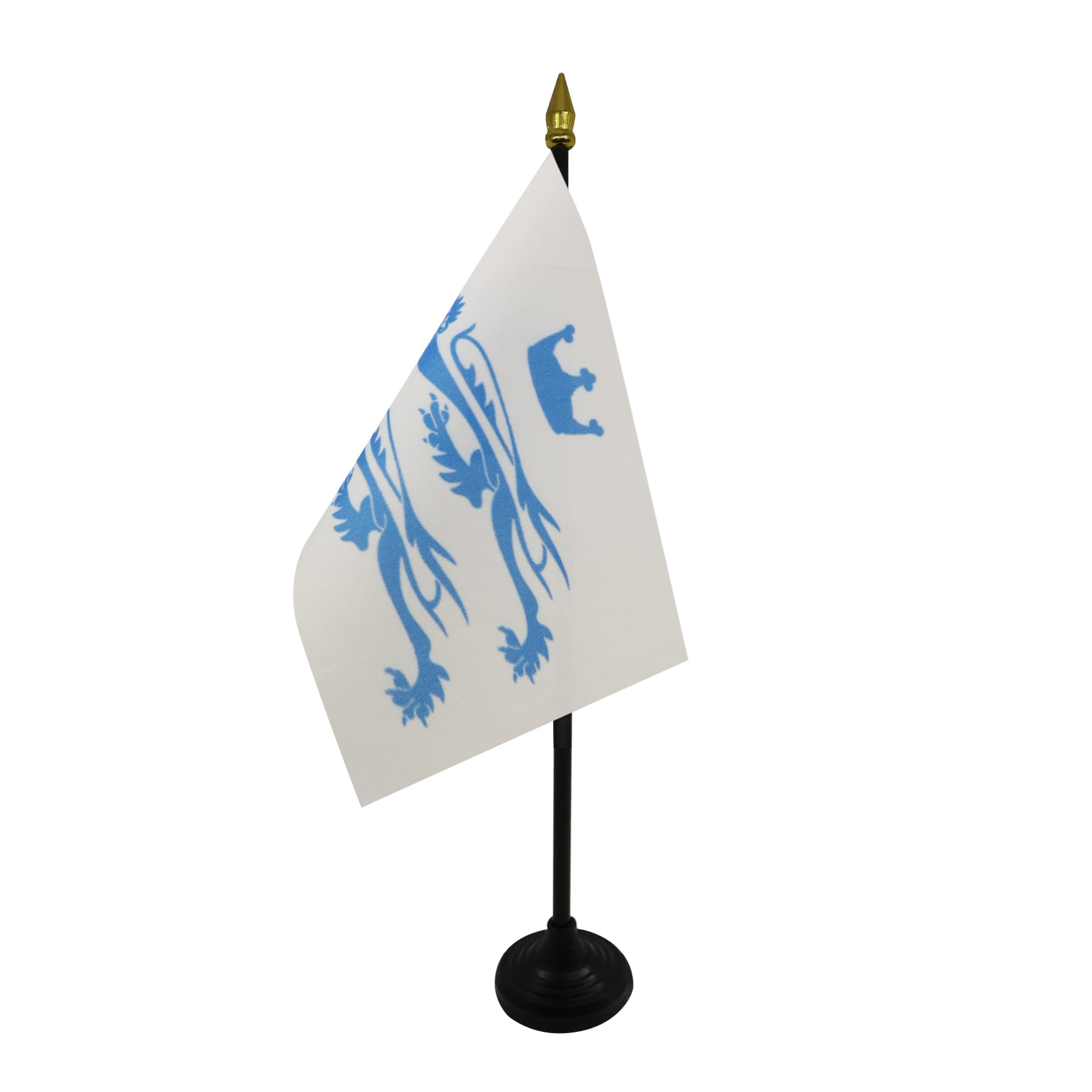 AZ FLAG - Berkshire county Table Flag 4'' x 6'' - Berkshire county Mini Desk Flag 100% Polyester 15 x 10 cm - Office Mini Banner with 10'' Pole - Golden Spear