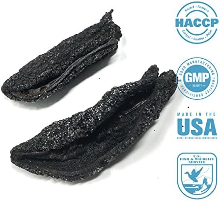 SEABENEFIT Peruvian Small - Wild Caught Sun Dried Sea Cucumber All Natural Organic and Humanely Farmed - 8 oz.