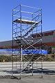 SCAFFOLDING STAIRWAY ROLLING TOWER WITH ADJUSTABLE WHEELS FROM 16'7" to 17' 7" DECK HIGH CBM1290