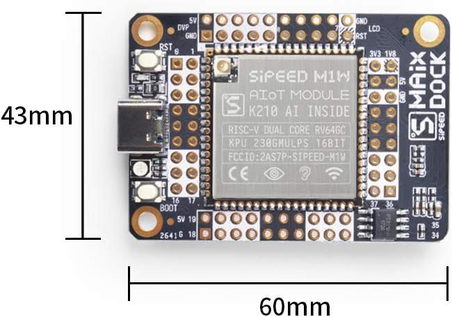 Maix M1W Dock Kit K210 AI+lOT WiFi Development Board RISC-V Dual Core 64bit MCU for Edge Computing - Image 3