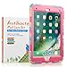 Kids Case for iPad 9.7 2018/2017, iPad Air 2, iPad Pro 9.7 Case Full Body Protective Silicone Cover Adjustable Kickstand for Apple iPad 9.7 5th / 6th Generation (Camo/Pink)