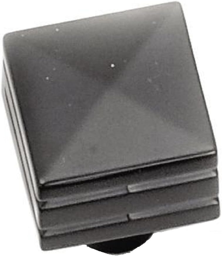 Laurey 23220 Cabinet Hardware 7/8-Inch Square Knob, Matte Black