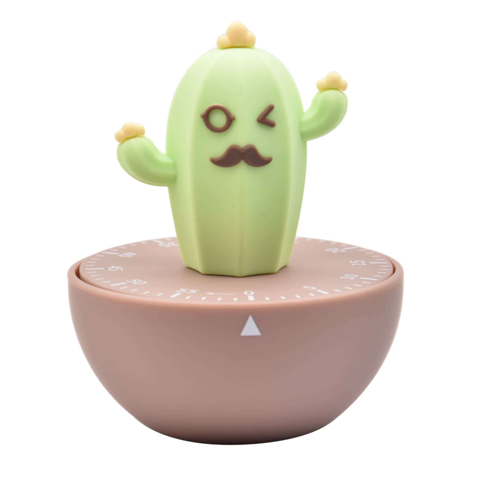 Ranvi Cute Cactus Shaped Time Manager 60 Minutes Mechanical Timer Kitchen Cooking Timer(Cyan)