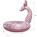 Happytime Cute Mermaid Tail Pool Float 30 Inches Cute Mermaid Inflatable Pool Float Swimming Ring Summer Party Beach Lounge Lilos for Kids