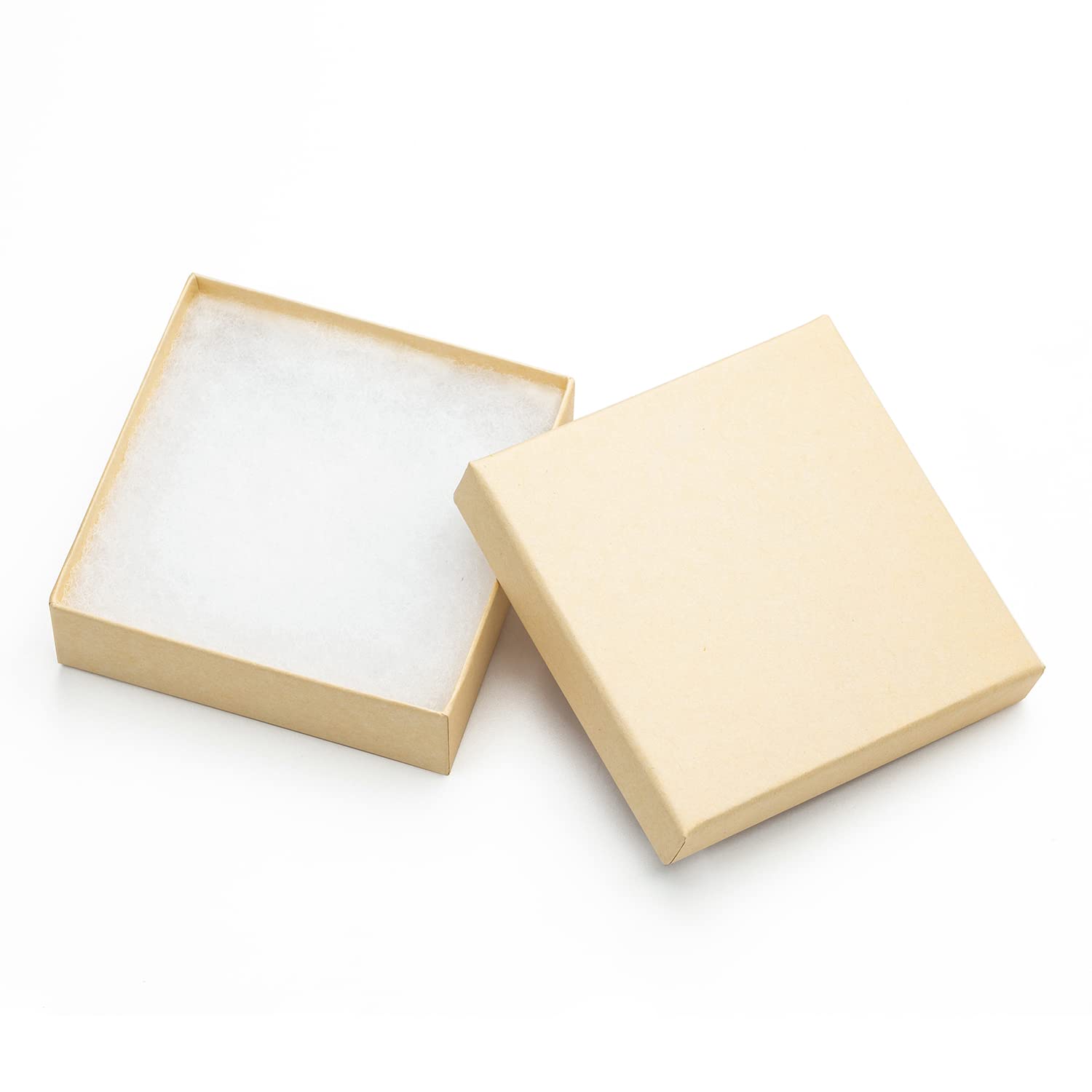 Photo 1 of Magicool 20 Pack 3.5x3.5x1 Inch Cardboard Jewelry Boxes,Used for Necklaces,Bracelets,Earrings,Jewelry,Small Gift Packaging,Jewelry Gift Boxes with Lids and Filled with Cotton(Brown)