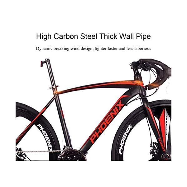 €521.00 JXH Adulti Road Bike, Uomini Bicicletta da Corsa con Doppio Freno a  Disco, ad Alta Acciaio al Carbonio Telaio da Strada… - bikewebshop.it
