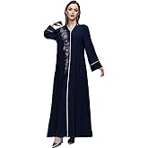 PolyJolly Abaya Dress for Women Dubai Sadui Embroidery Fancy Arabic Gown Collection