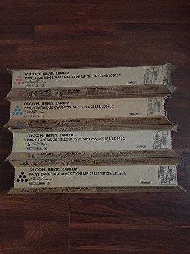 RICOH PRINT CARTRIDGE BUNDLE SET MPC2551 C9125 LD625C Black Magenta Cyan Yellow
