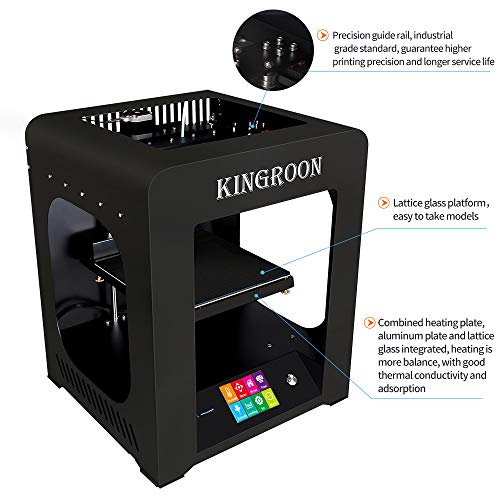 3D Printer, Kingroon Fully Assembled with Touch Screen Assisted Level and Printing Space(200x200x225mm), Free MicroSD Card Preloaded with Printable 3D Models