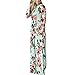 HOOYON Women's Casual Floral Printed Long Maxi Dress with Pockets(S-5XL),Green,Large