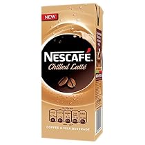 NESCAFE Ready To Drink - Latte, 180ml each (Pack of 6)