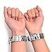 Silver Metal Wrist Ankle Cuff -Davidsource Chrome Plated Stainless Steel Bracelet Wrist Anklet Cuff A Pair of Restraint Gear for Unisex Bondage Play Adult Sex Toys (M)thumb 4