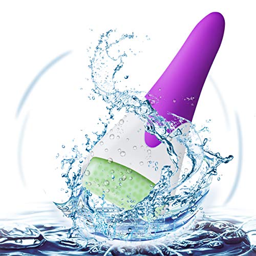 Eurobuy Ice Roller for Face & Eye Puffiness Migraine Pain Relief and Minor Injury,Set of 2 Roller Heads Ice Rolling Massager,Handhold Stainless Steel Roller,Skin Care Beauty Tool (Purple)