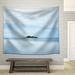 Mountain in The Sea - Fabric Wall Tapestry Home Decor - 51x60 inches