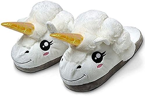 Unicorn Slipper Adorable Plush Unicorn Heated Footwarmer Slippers - One Size