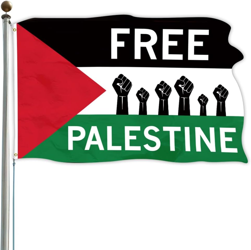 Flags - Palestine Flag 3x5 Ft Free Palestine Flags with Brass Grommets for Outside, Palestinian National Flags with Vivid Color and Double Stitched for Indoor and Outdoor Decor