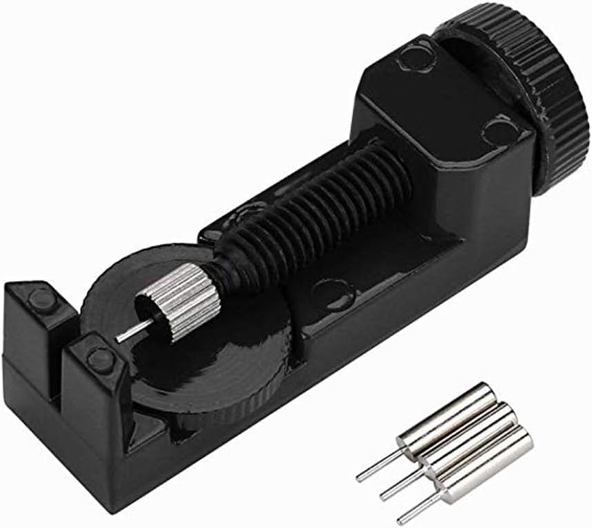 Vkermury Watch Link Removal tool,Watch Link Remover Kit with 3 Extra Pins,Makes Adjusting Watch Band Easy and Quick