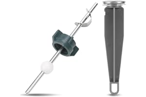 PEUTIER 2pcs Sink Drain Parts, Lavatory Pop Up Stopper Assembly with Plug Bathroom Sink Drain Repair Kit Pivot Ball Rod Replacement Compatible with Price Pfister & Popular Band(Grey,Green)