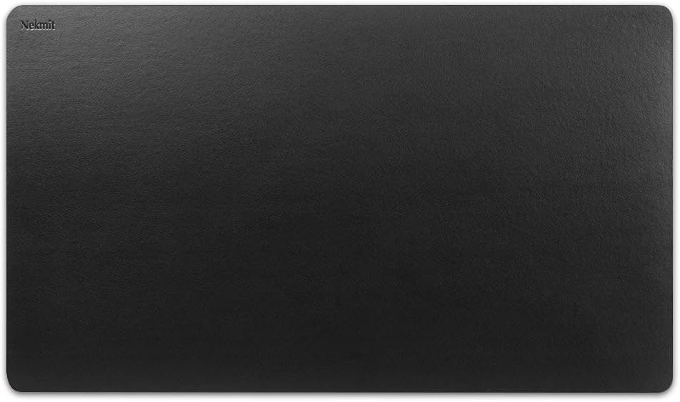 Nekmit Leather Desk Blotter Pad 24 x14 Inches, Waterproof, Non-Slip, Black : Office Products