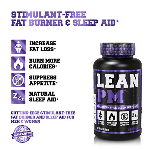 Lean PM Melatonin Free Fat Burner & Sleep Aid Night Time Sleep Support, Weight Loss Supplement