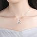 GOXO Mother and Child Cubic Zirconia Owl Bird Pendant Necklace Sterling Silver Owl Necklace For Women Mother 18