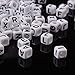 Pandahall 50g/300pcs Mixed Acrylic A-Z English Letter Beads Alphabet Cube Beads DIY Word Message Bracelet Spacer Charm Jewelry Makings 6x6mm White