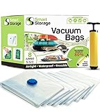 Smart Storage 8 Pack Jumbo Vacuum Storage Space Saver Bag Set | Vacuum Storage Bags with Travel Hand Pump | Reusable Space Saver Bags for Home & Travel (28 x 39.5 inch)
