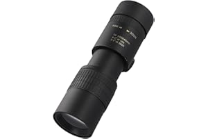 PETiB 10-300X Zoom Monocular Telescope HD Handheld for Camping Hiking Outdoor Sports Portable Lightweight with Phone Clip Tri