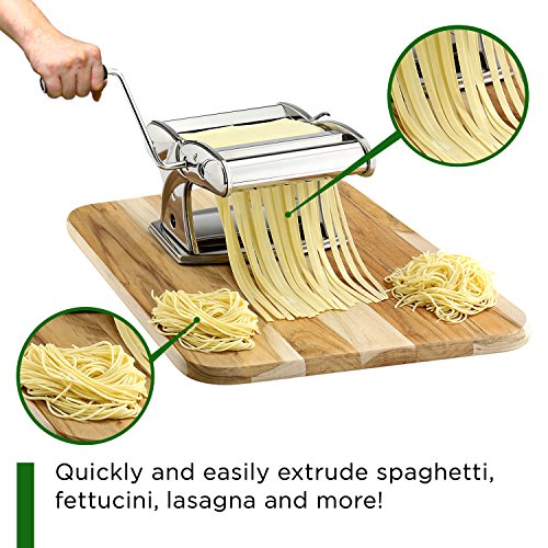 Stainless Steel Pasta Maker Set Manual Pasta Roller with Hand Crank