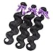 OYM HAIR 10A Grade Brazilian Virgin Body Wave Hair 4Bundles 100% Unprocessed Human Hair Extensions Natural Black For African Americans Women Mixed Length 10 12 14 16inch