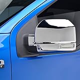 EAG 2015 2016 Ford F-150 Mirror Cover Triple Chrome Plated ABS with Turn Signal Hole (65-0320)