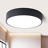 TYNCEAOL Modern Dimmable Round Black LED Large Flush Mount Ceiling Light Fixture, Mounted Ceiling Lamp Lighting Fixtures,5CCT