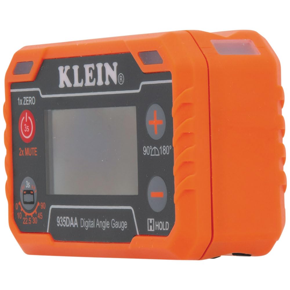 Klein Tools 935DAA Digital Electronic Level and Angle Gauge, LED Angle Alert, Measure and Set Angles, 0-90 and 0-180 Degree Ranges