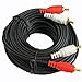 Yovus 50 ft Foot Dual 2 RCA Audio Cable for Stereo CD DVD Amplifier Mixer DJ PA