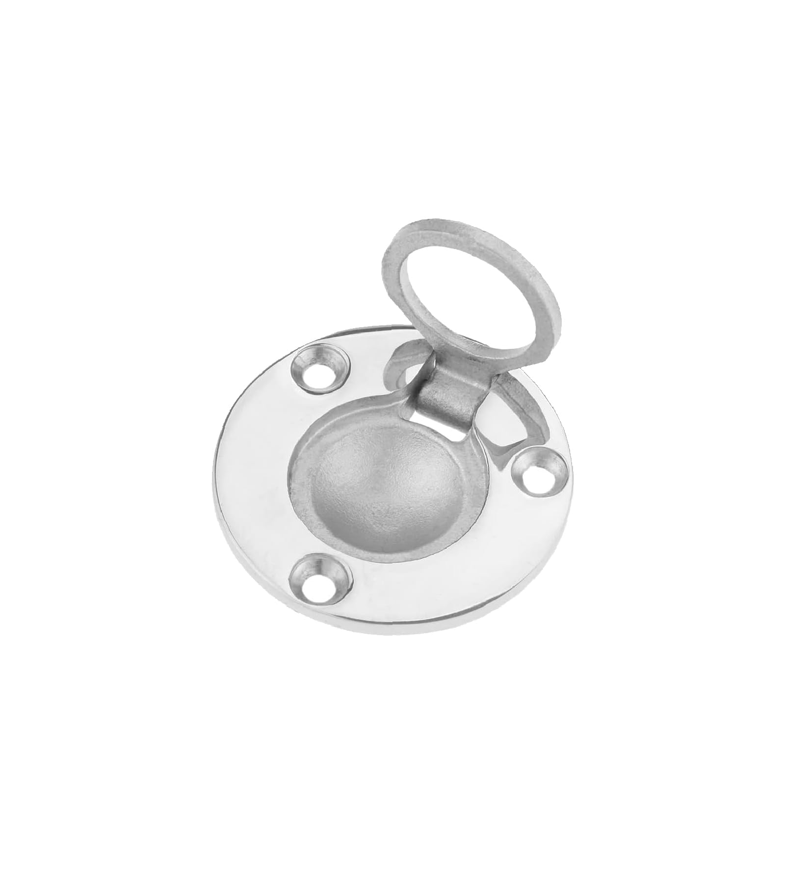 Mtsooning Boat Flush Hatch Handle,50mm Stainless Steel Marine Round Pull Recessed Lift Ring Latch Locker for Cabinet Locker Marine Yacht Boat
