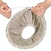 Tatuo Bathroom Soft Thicker Warmer Toilet Seat Cover Pads Stretchable Washable Cloth Toilet Seat Cushion (Brown)