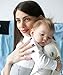 Breastfeeding Nursing Cover + 1 Burp Cloth by HealthySam - Baby Car Seat Covers - Shopping Cart, High Chair, Stroller and Carseat Canopy - Stretchy, Breathable Scarf and Shawl - Cotton - Grey Stripes