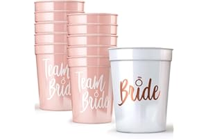 A3 DIRECT Team Bride Bachelorette Party Cups - Memorable Bach Decorations, Favors, Accessories, Bride Tribe Gifts for Bridesmaids - Decor for Final Fiesta