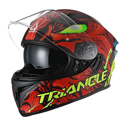 TRIANGLE Dual Visor Full Face Motorcycle Bike