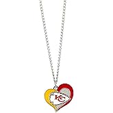 NFL Swirl Heart Pendant Necklace - Jewelry Gift for Mom, Wife, Sister, Daughter, Best Friend - Ideal Gift for Birthdays, Anniversaries & Special Occasions