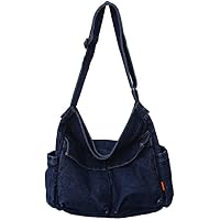 Amazon.com: JARKJARD Denim Shoulder Bag Canvas Messenger Bag