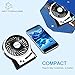 BENGOO Mini Desk Fan Portable Personal Cooling Fan USB Fan with Light Mode Powered by Rechargeable Battery for Office Baby Stroller Outdoor Use (Remove the Plastic film in the Battery Case before Use)