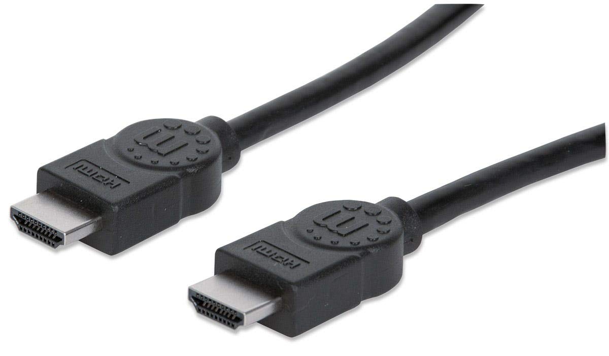 Manhattan HDMI Cable, 4K@30Hz (High Speed), 15m, Male to Male, Black, Ultra HD 4k x 2k, Fully Shielded, Gold Plated Contacts, Lifetime Warranty, Polybag — image 1