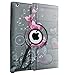 JYtrend 360 Degrees Rotating Stand Leather Magnetic Smart Cover Case with Wake Sleep Feature for iPad Mini 1/Mini 2/Mini 3, with Free Screen Protector, Stylus and Cleaning Cloth, Pink Heart Flower