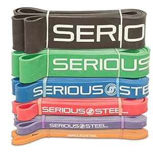 Serious Steel 41″ Assisted Pull-up Band, Heavy Duty Resistance Band Sets, Stretching, Powerlifting, Resistance Training and Pull Up Assistance Bands