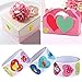 Valentine Heart Stickers for Kids Animal Stickers., 3 Rolls Adhersive Stickers with 18 Different Design, Pack of 300