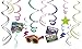 80's Retro Value Pack Swirl Decorations (5